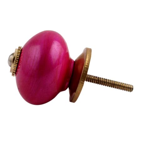 Neon Pink Golden Fitting Ceramic Drawer Knob Online